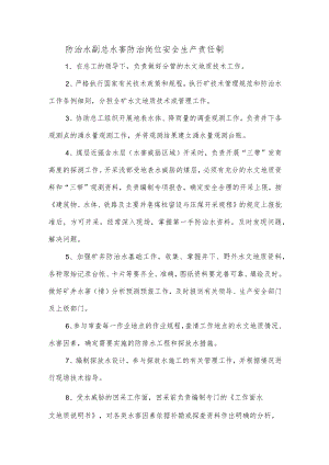 防治水副总水害防治岗位安全生产责任制.docx