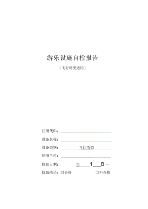游乐园飞行塔自检报告.docx