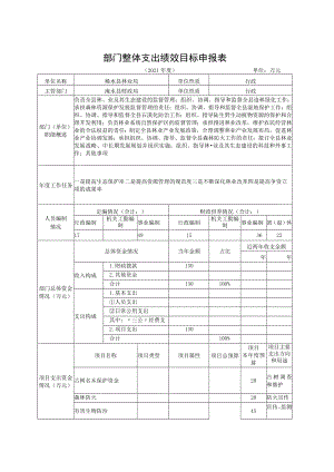 部门整体支出绩效目标申报表.docx