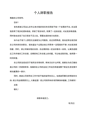 个人辞职报告.docx