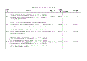 202X年度应急队伍训练计划.docx
