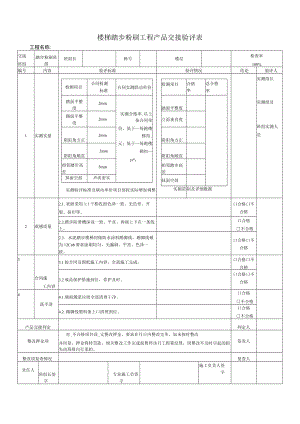 楼梯踏步粉刷质量交接验评表.docx