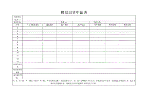 机器退货申请表.docx