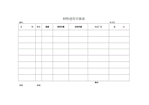 材料进库日报表.docx