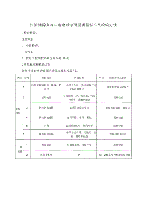 沉渣池除灰渣斗耐磨砂浆面层质量标准及检验方法.docx
