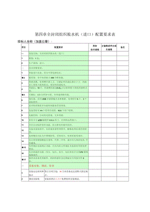 第四章全封闭组织脱水机进口配置要求表.docx