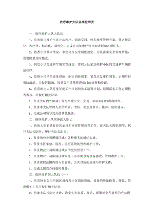 秩序维护大队各岗位职责.docx