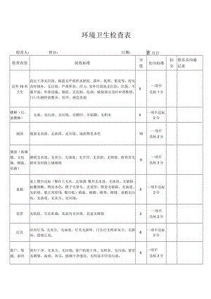 环境卫生检查表.docx