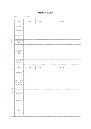 班前班后会记录表.docx