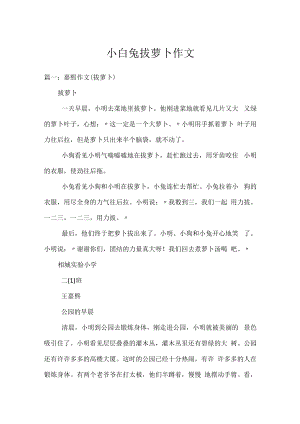 小白兔拔萝卜作文.docx