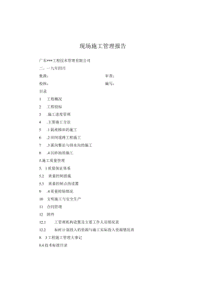 现场施工管理报告.docx
