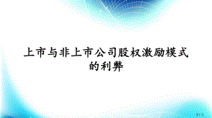上市与非上市公司股权激励模式的利弊1019Link.pptx