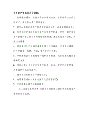 社有资产管理委员会职能.docx