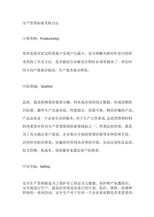 生产管理标准考核方法.docx