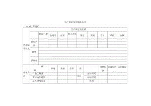 生产预定及实绩报告书.docx