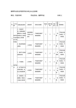 缝焊作业安全风险评估分析（JHA）记录表.docx