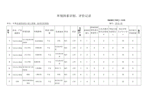 环境因素识别、评价记录.docx