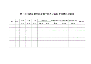 第七批援藏和第二批援青干部人才返回安排情况统计表.docx