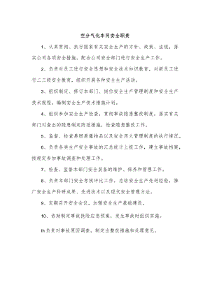 空分气化车间安全职责.docx