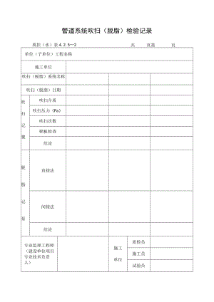 管道系统吹扫（脱脂）检验记录.docx