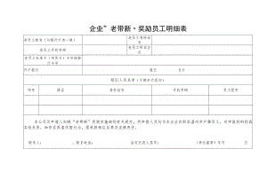 企业“老带新”奖励员工明细表.docx