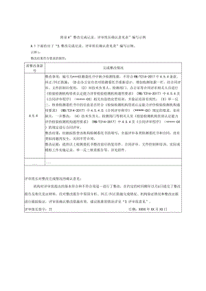 检验检测机构资质认定评审整改完成记录、评审组长确认意见表编写示例.docx