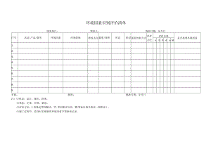 环境因素识别评价清单.docx