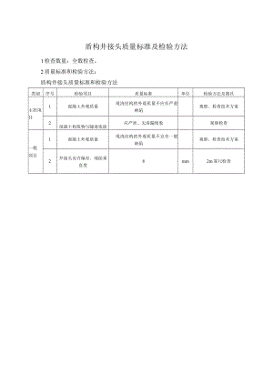 盾构井接头质量标准及检验方法.docx