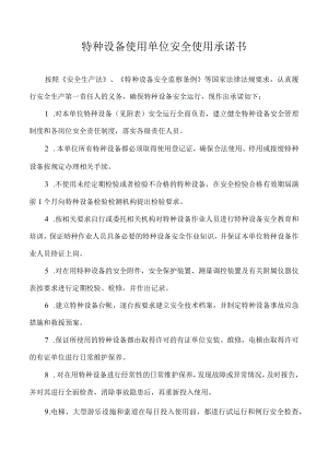 特种设备使用单位安全使用承诺书.docx