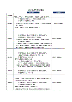 给排水工程限额控制要素.docx