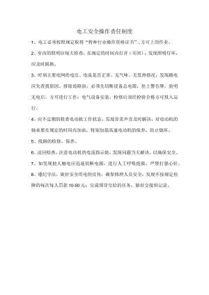 电工安全操作责任制度.docx