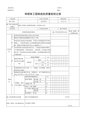 砖砌体工程检验批质量验收记录表.docx