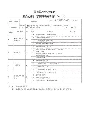 维修电工4.2.1项目评分细则表.docx