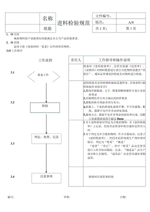纸箱-进料检验规范.docx