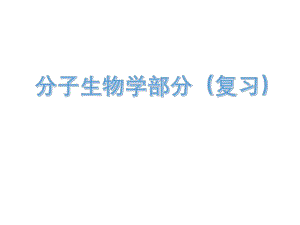 分子生物学复习.pptx