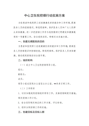 中心卫生院控烟行动实施方案.docx