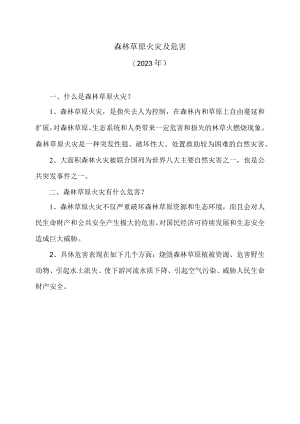 森林草原火灾及危害（2023年）.docx