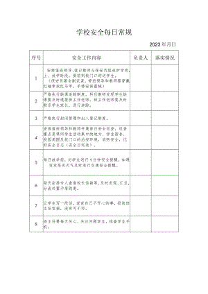 学校安全每日常规.docx
