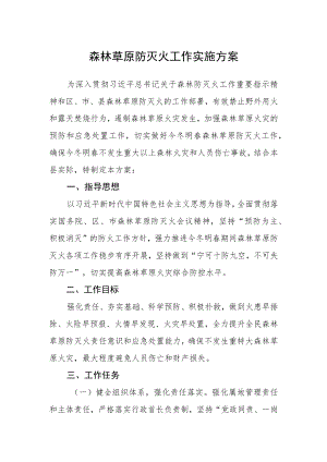 森林草原防灭火工作实施方案.docx