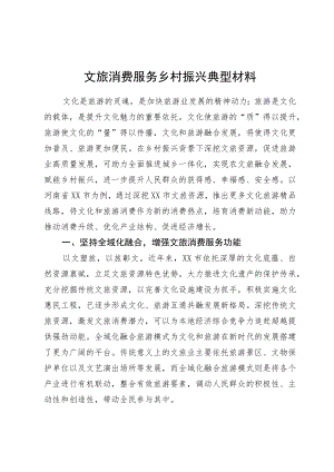 文旅消费服务乡村振兴典型材料.docx