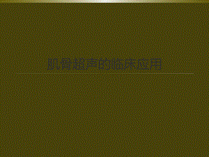 肌骨超声的临床应用1.pptx