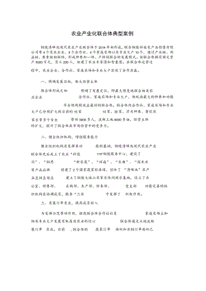 农业产业化联合体典型案例.docx