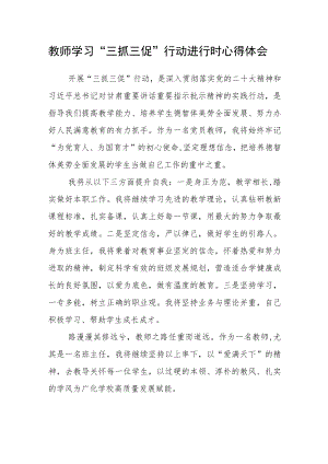 教师学习“三抓三促”行动进行时心得体会（精品3篇）.docx