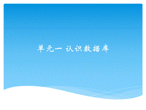 数据库应用基础access单元一认识数据库.pptx