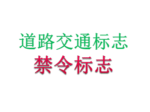 驾驶员培训禁令标志.pptx
