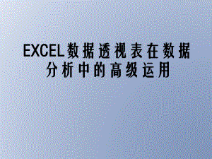 EXCEL数据透视表在数据分析中的.pptx