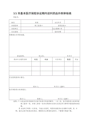 协议期内谈判药品外购审核表.docx