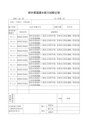 排水管道通水能力试验记录.docx