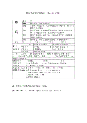康复医学科髋关节功能评分表.docx