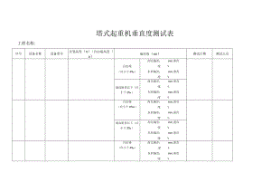塔式起重机垂直度测试表.docx